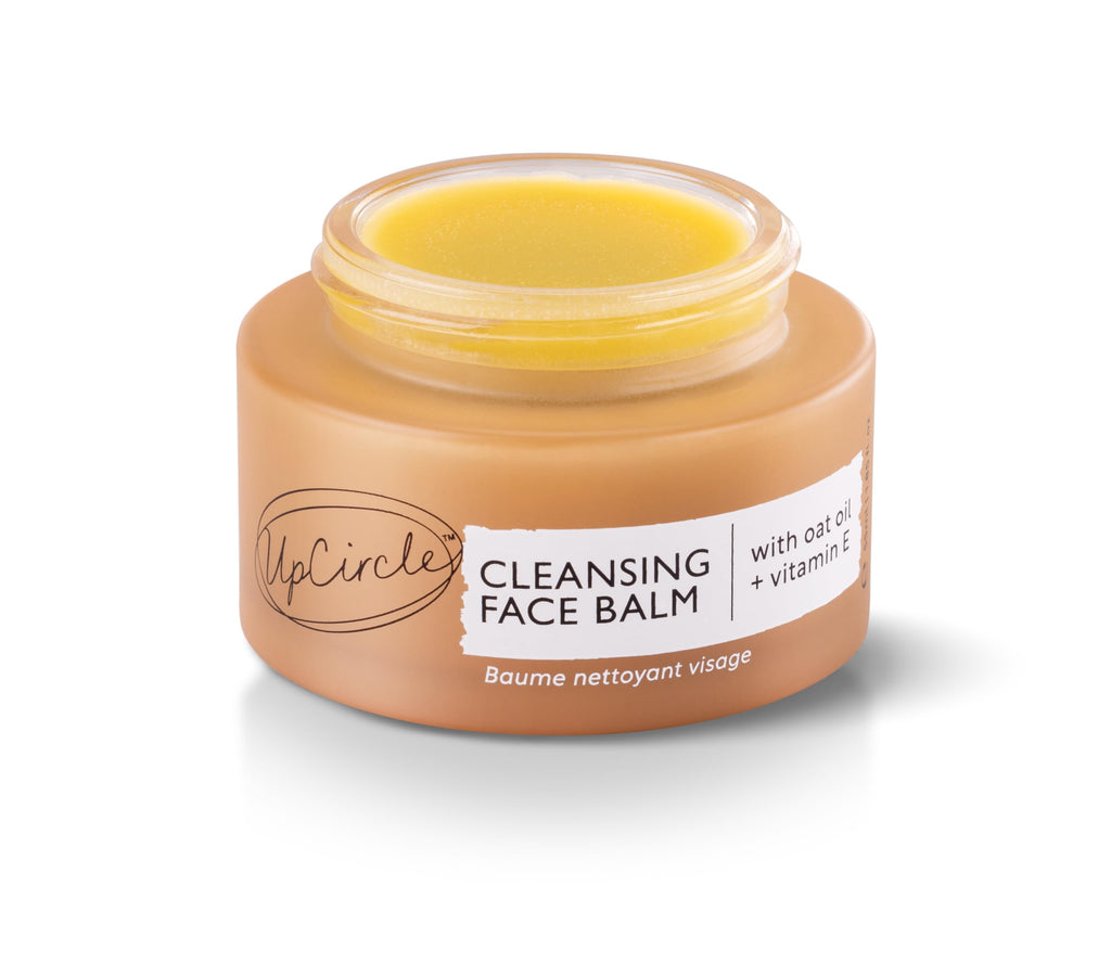 UpCircle Cleansing Face Balm with Apricot 55ml - Natural Cleanser To Remove Makeup, Including Waterproof Mascara + Clear Blackheads - Sea Buckthorn, Oat + Rosemary Oil - Vegan + Cruelty-Free - New
