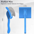Professional Extra Long Pin Slicker Brush for Dogs & Cats - Firm Dematting & Deshedding Comb for Thick Coats - 25mm Curved Stainless-Steel Pins Grooming Tool for doodle, Poodle, Long Hair Pets - Damaged Box