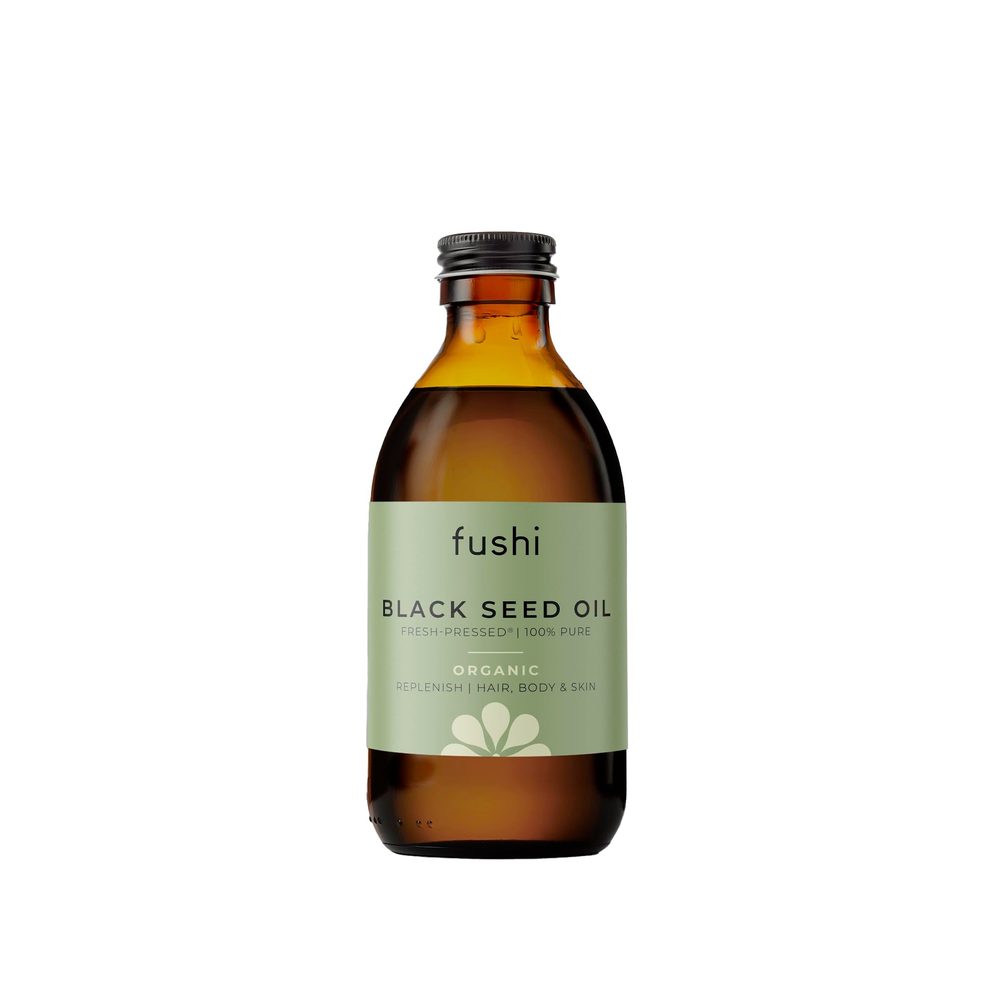 Fushi Organic Black Seed Oil 250ml | High Strength 100% pure Cold & Fresh-Pressed Seed Oil Food-grade For Dry, Itchy & Irritated Hair & Skin | Sustainably Sourced | Manufactured in the UK - New
