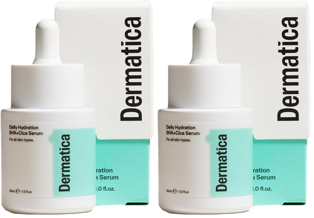 Dermatica Daily Hydration 5HA+Cica Serum - Lightweight Face Serum with 5 Types of Hyaluronic Acid, Cica & Niacinamide for Deep Hydration, Barrier Support & Plumper-Looking Skin - New
