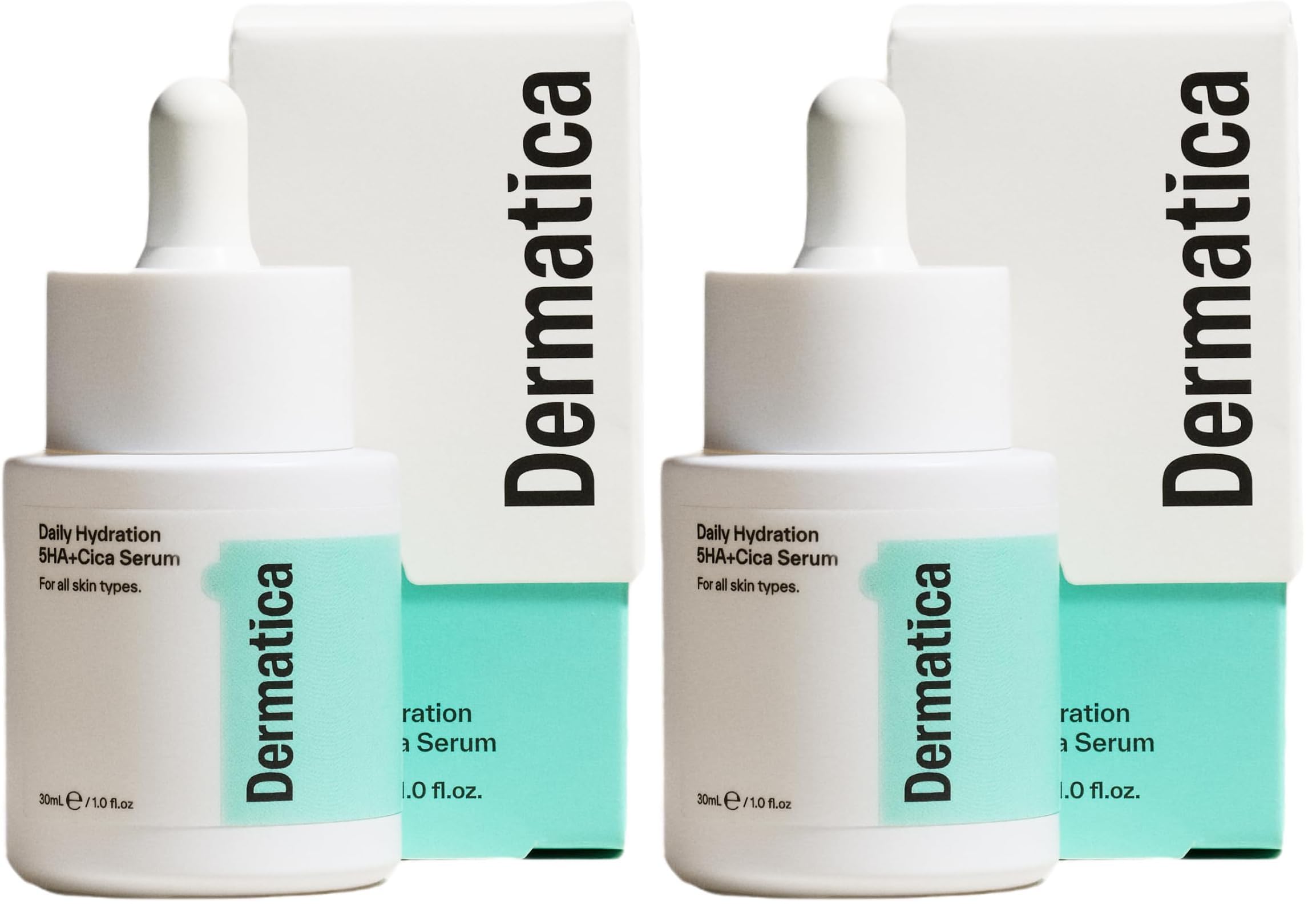 Dermatica Daily Hydration 5HA+Cica Serum - Lightweight Face Serum with 5 Types of Hyaluronic Acid, Cica & Niacinamide for Deep Hydration, Barrier Support & Plumper-Looking Skin - New