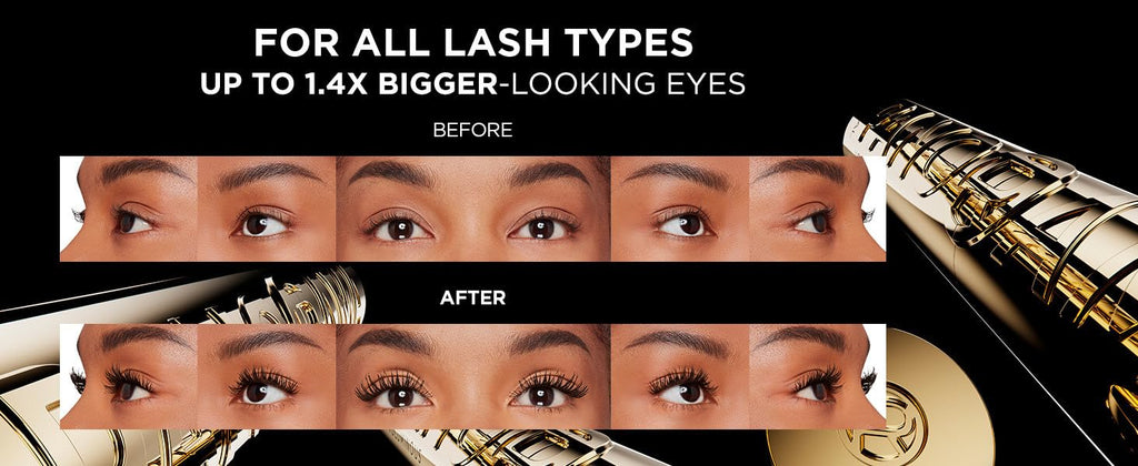 L'Oreal Paris Volumising Mascara, For Intense Volume and a Fanned Out Effect, 1.4x Bigger Looking Eyes, Clump-free Formula, Suitable for Sensitive Eyes, Volume Million Lashes Panorama - New