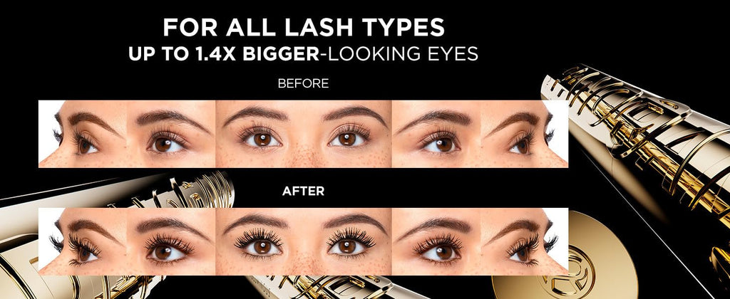 L'Oreal Paris Volumising Mascara, For Intense Volume and a Fanned Out Effect, 1.4x Bigger Looking Eyes, Clump-free Formula, Suitable for Sensitive Eyes, Volume Million Lashes Panorama - New