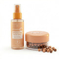 Sunkissed Vitamin C Face Mist 100ml + Bronze and Glow Bronzing Pearls 45g - Energising Hydrating Spray and Bronzer Gift Set for Women - Damaged Box