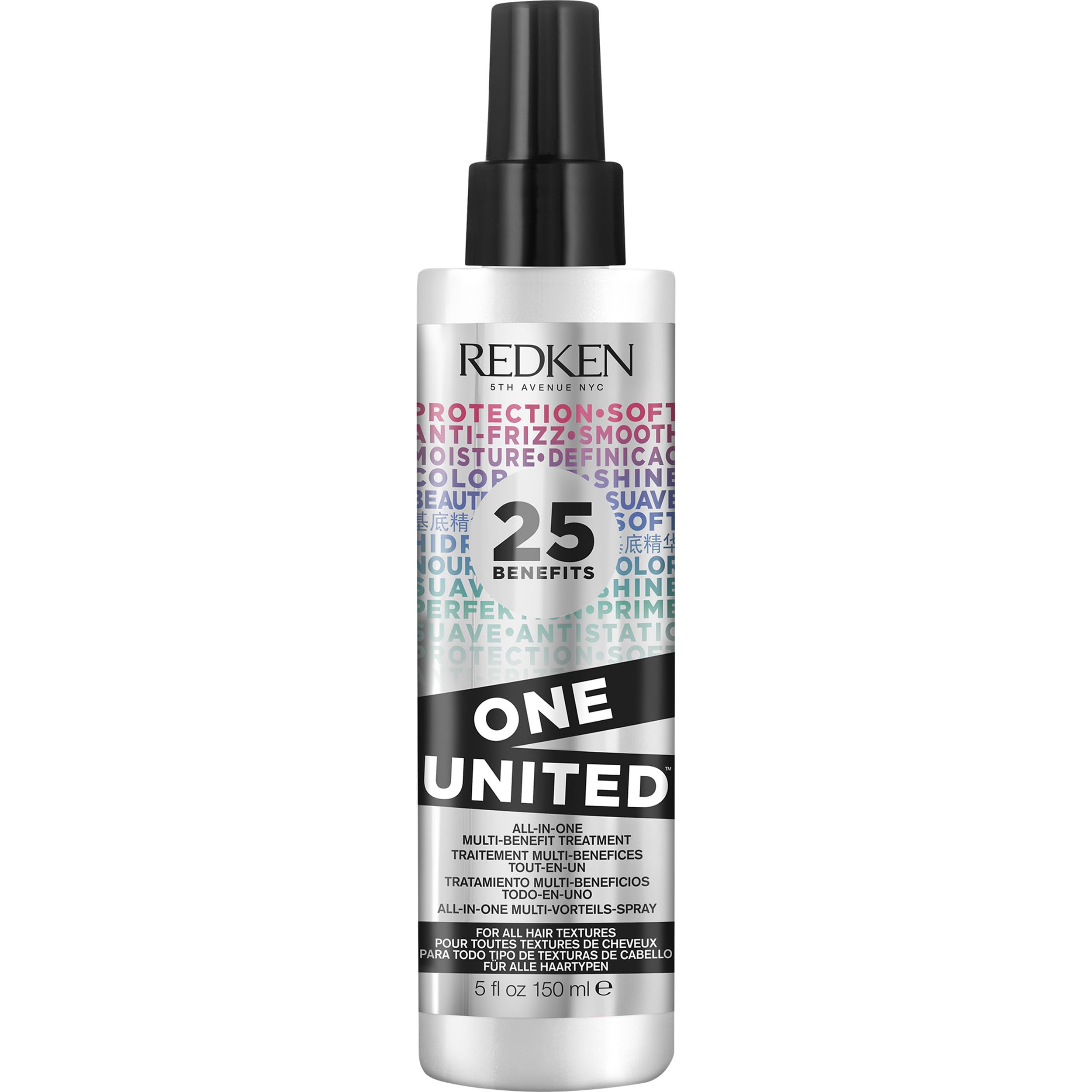 Redken One United 25 Multi-Benefit Leave-In Conditioner And Treatment Spray, Increases Manageability And Protection, Heat Protectant For All Hair Types, 150ml - Damaged Box