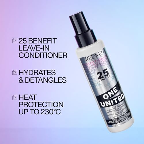 Redken One United 25 Multi-Benefit Leave-In Conditioner And Treatment Spray, Increases Manageability And Protection, Heat Protectant For All Hair Types, 150ml - Damaged Box