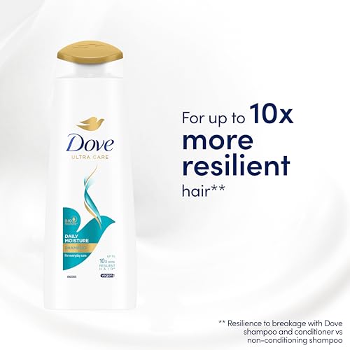 Dove Nutritive Solutions Daily Moisture Shampoo nourishes for smooth hair that's up to 10x more resilient to daily damage* for dry hair 6x 250 ml - New