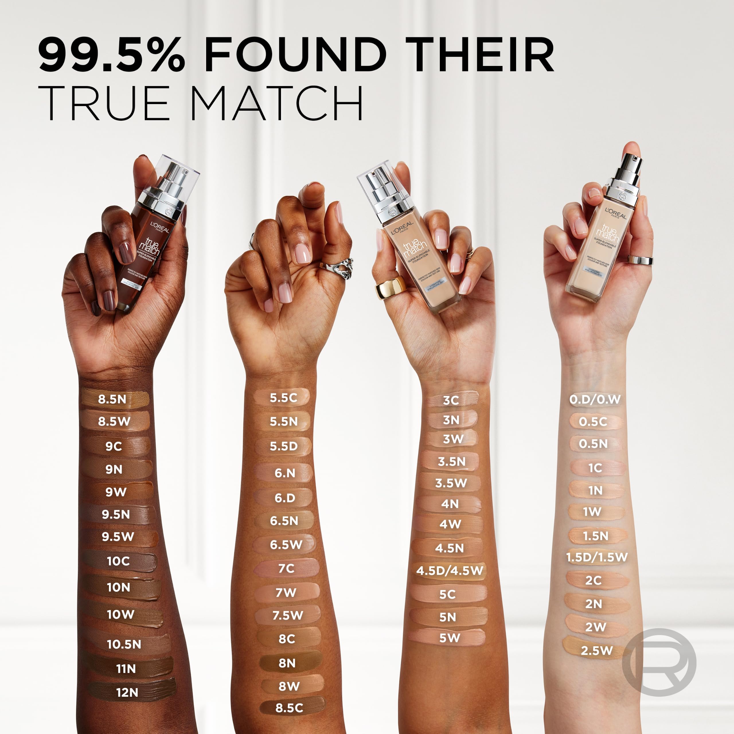 L'Oreal Paris Foundation True Match 3 Warm Dore Liquid Foundation 3W with Hyaluronic Acid & SPF 16 30ml - New