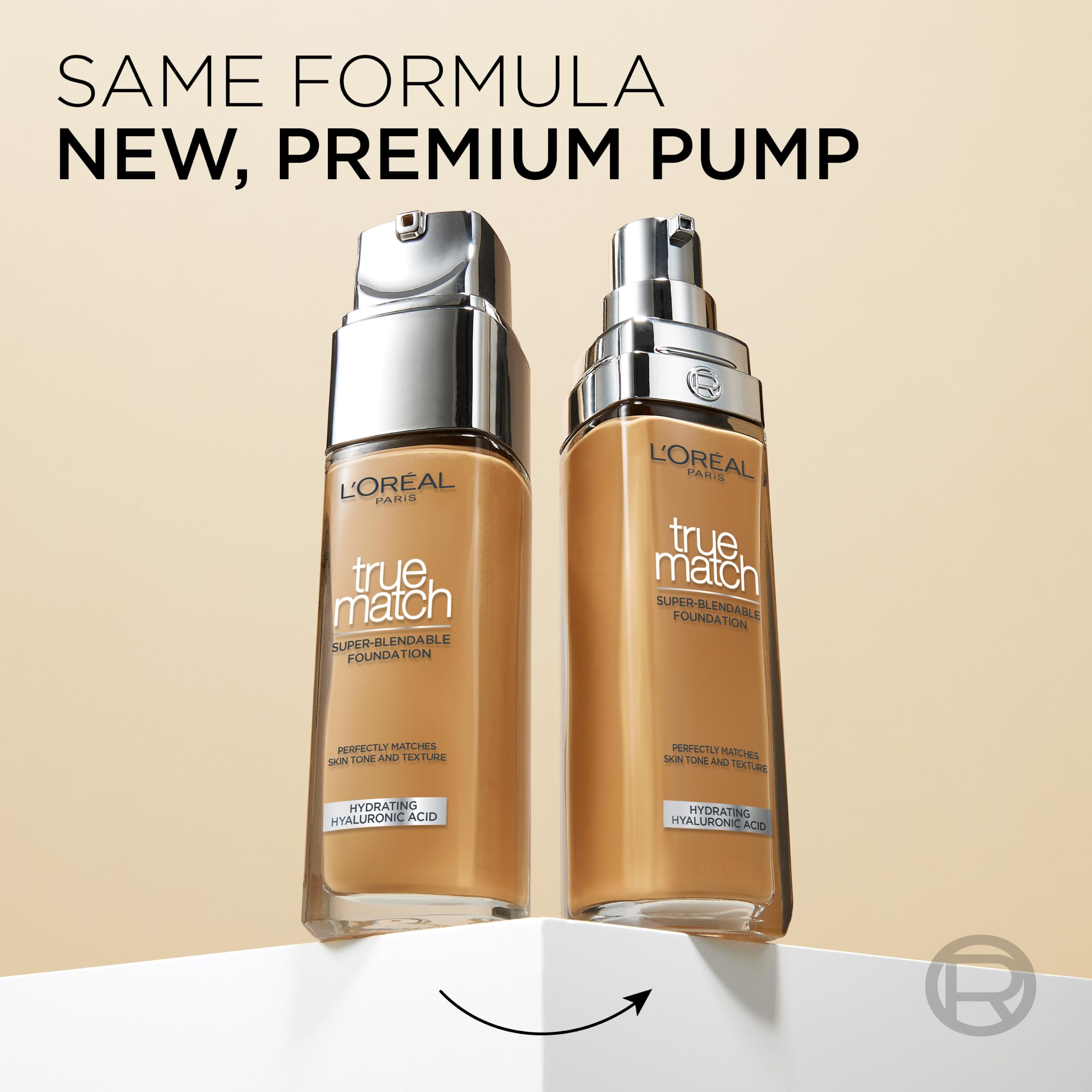 L'Oreal Paris Foundation True Match 3 Warm Dore Liquid Foundation 3W with Hyaluronic Acid & SPF 16 30ml - New