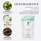 Baylis & Harding Jasmine & Apple Blossom Anti-Bacterial Hand Wash 1 litre Refill Pouch (Pack of 3) - Vegan Friendly - New