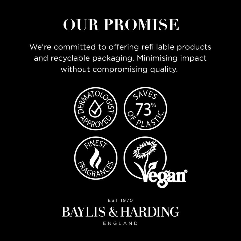 Baylis & Harding Jasmine & Apple Blossom Anti-Bacterial Hand Wash 1 litre Refill Pouch (Pack of 3) - Vegan Friendly - New