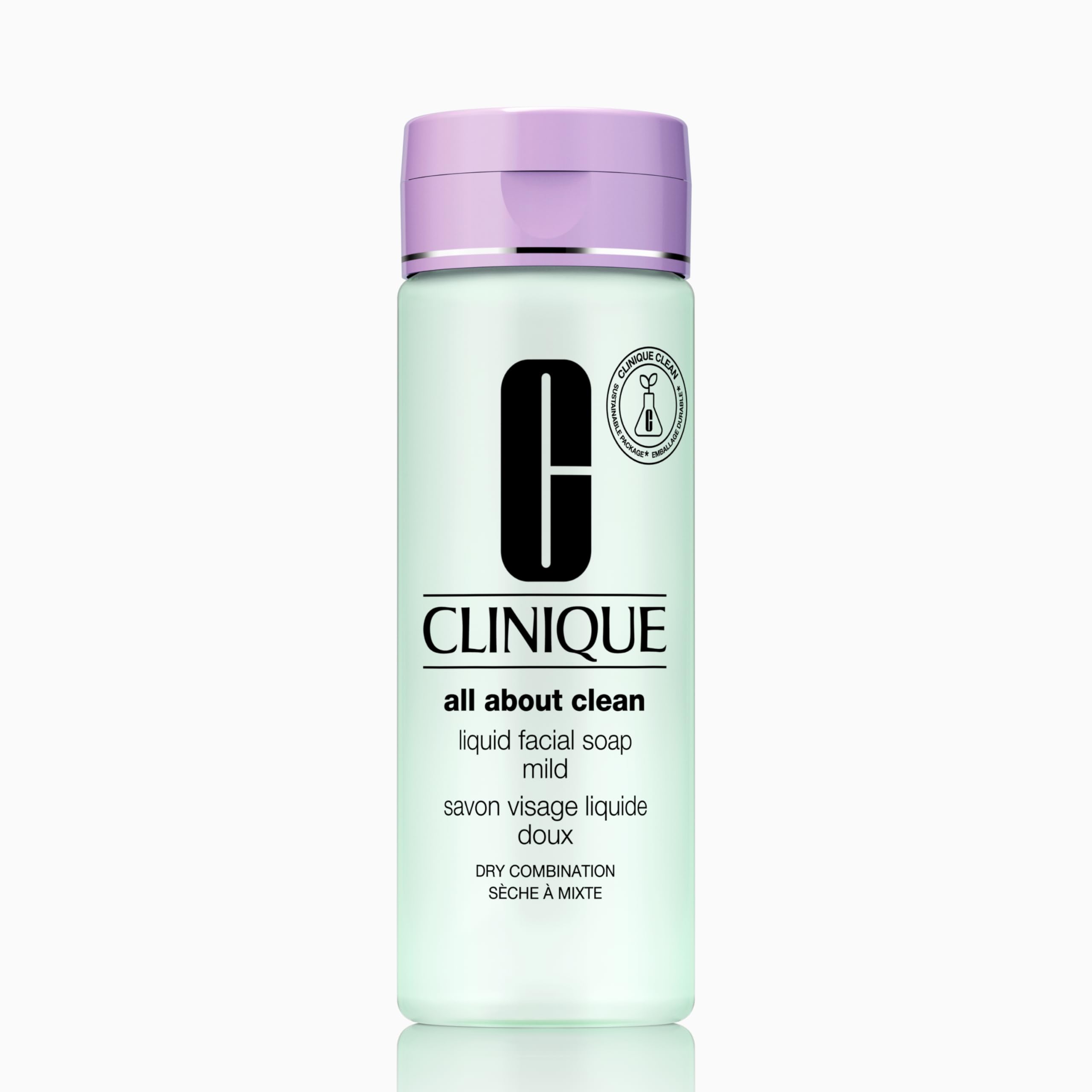 Clinique Liquid Facial Soap Mild - 200ml Daily Face Cleanser - Dry Combination Skin Formula - New
