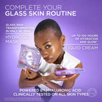 L'Oreal Paris Revitalift Filler Hydrogel Glow Mask - Glass Skin Korean Face Mask - 4 Pcs - Plumped, Refreshed Look - Damaged Box