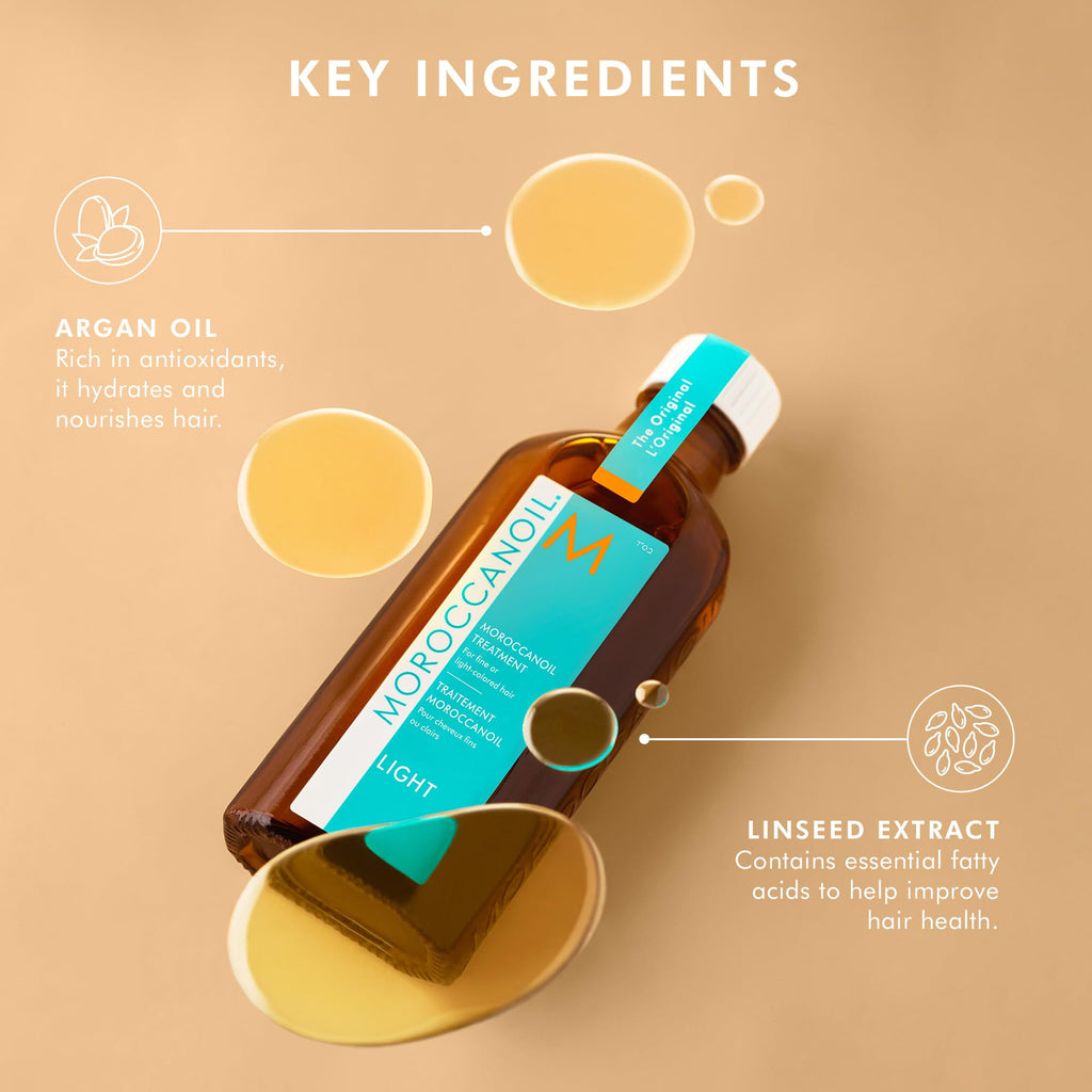 Moroccanoil Treatment Light Hair Oil - 100ml Argan Oil for Fine & Light-Coloured Hair - Damaged Box