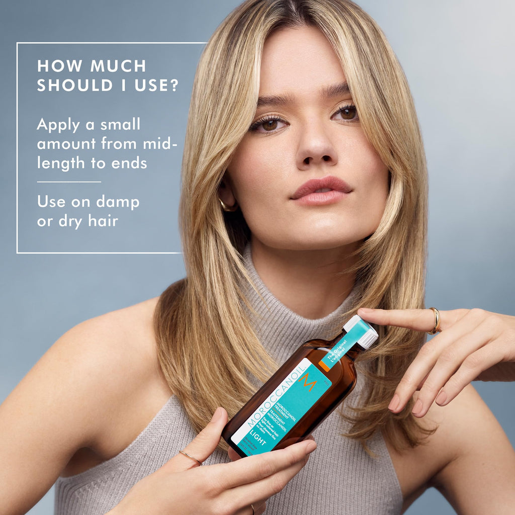 Moroccanoil Treatment Light Hair Oil - 100ml Argan Oil for Fine & Light-Coloured Hair - Damaged Box