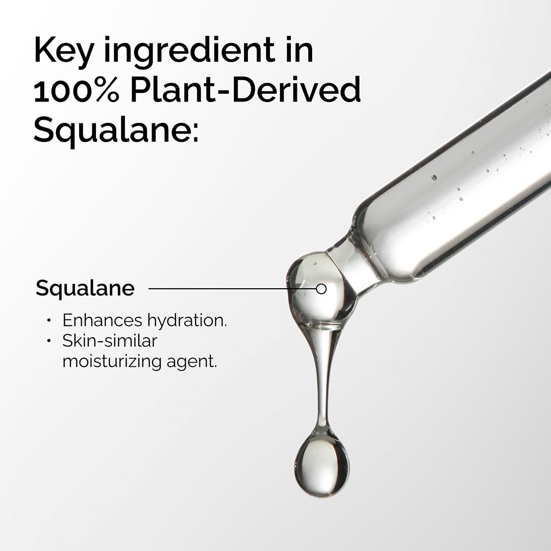The Ordinary 100% Plant-Derived Squalane, for Skin and Hair, Lightweight Hydration, and Moisture Barrier Support, 30ml - Damaged Box