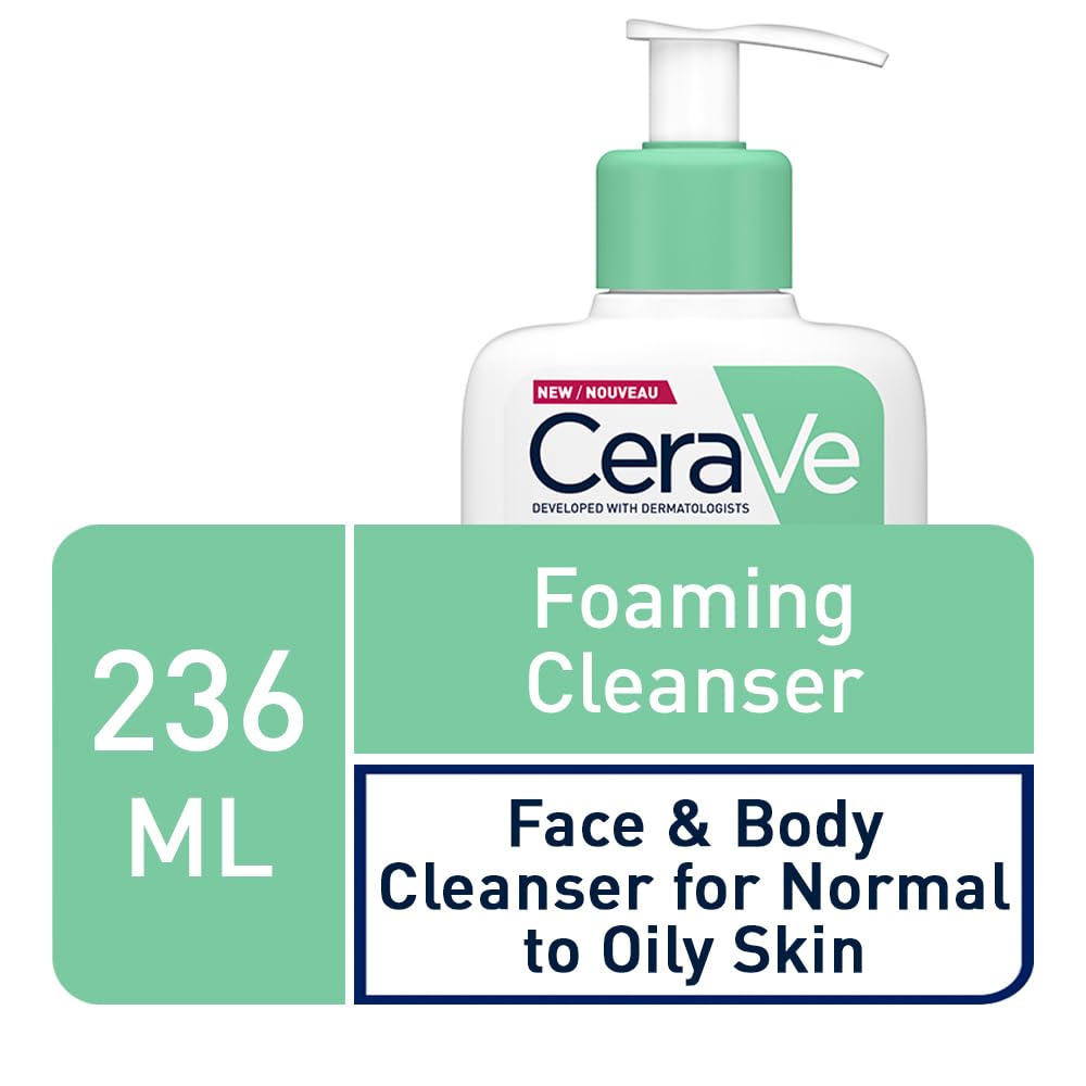CeraVe Foaming Cleanser with Niacinamide for Normal to Oily Skin, 236ml - Damaged Box