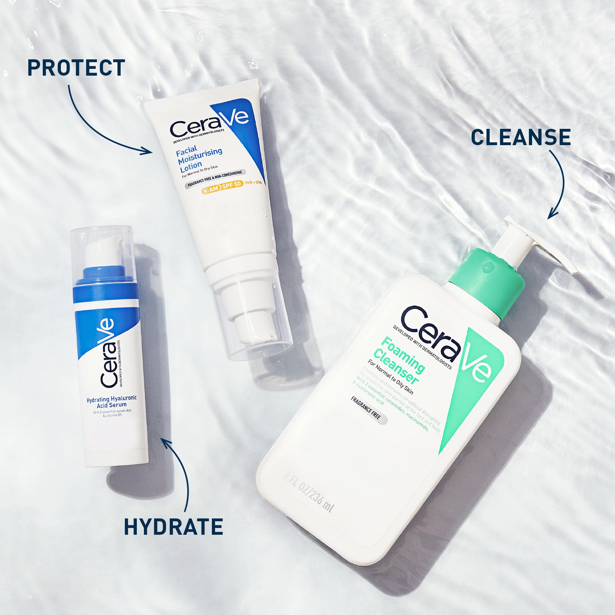 CeraVe Foaming Cleanser with Niacinamide for Normal to Oily Skin, 236ml - Damaged Box
