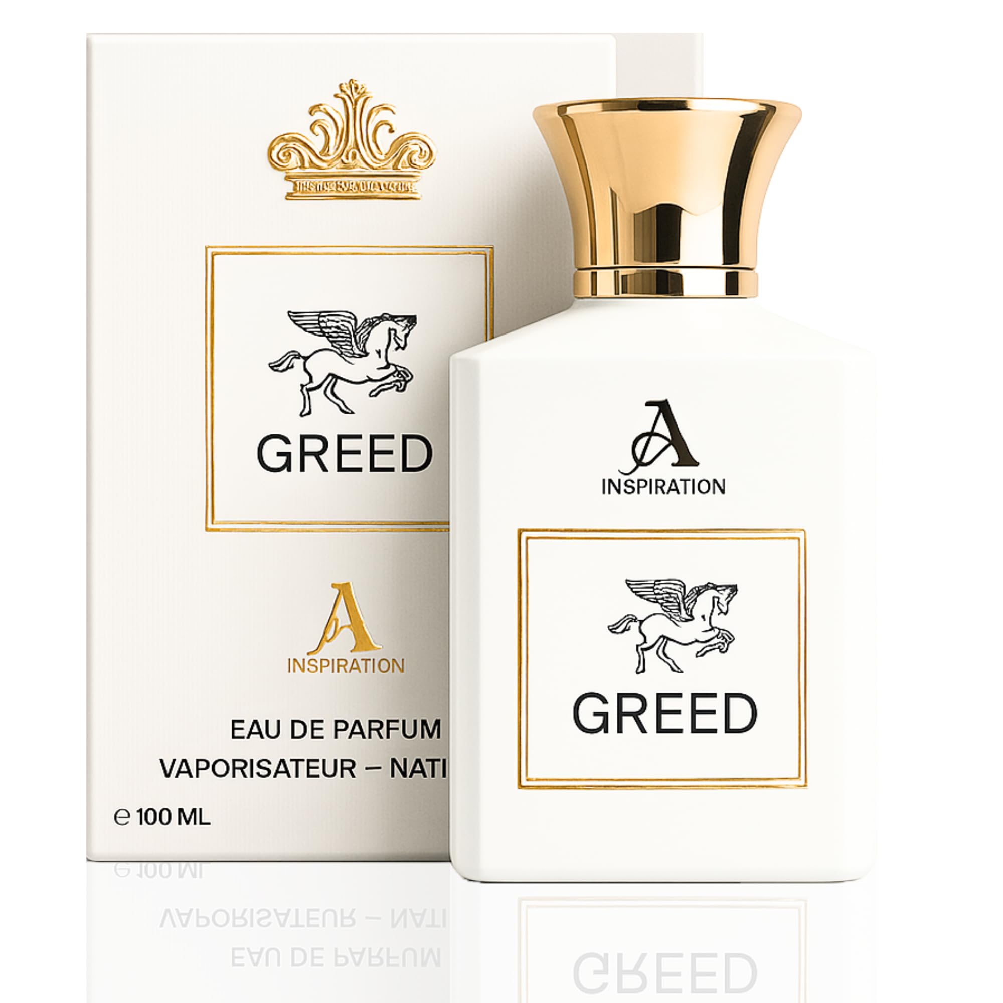 Greed Silver Water Perfume for Men, Inspired by C.reed perfume men 100ML Parfum Men with Bergamot, Blackcurrant, Galbanum, Orange Notes, Mens Eau de Parfum, Rich Men Perfume - Damaged Box