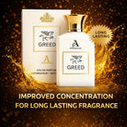 Greed Silver Water Perfume for Men, Inspired by C.reed perfume men 100ML Parfum Men with Bergamot, Blackcurrant, Galbanum, Orange Notes, Mens Eau de Parfum, Rich Men Perfume - Damaged Box