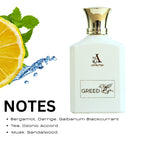 Greed Silver Water Perfume for Men, Inspired by C.reed perfume men 100ML Parfum Men with Bergamot, Blackcurrant, Galbanum, Orange Notes, Mens Eau de Parfum, Rich Men Perfume - Damaged Box