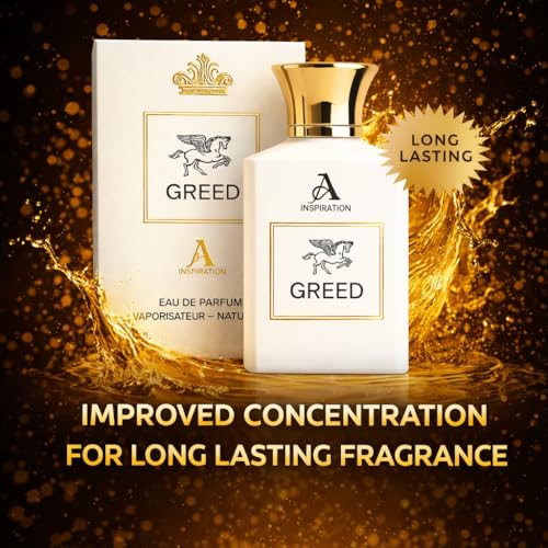 Greed Silver Water Perfume for Men, Inspired by C.reed perfume men 100ML Parfum Men with Bergamot, Blackcurrant, Galbanum, Orange Notes, Mens Eau de Parfum, Rich Men Perfume - Damaged Box