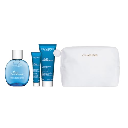 Clarins Gift Set | Eau Ressourcante Essentials | Worth lb66 | Includes Full Size Eau Ressourcante Treatment Fragrance - Damaged Box