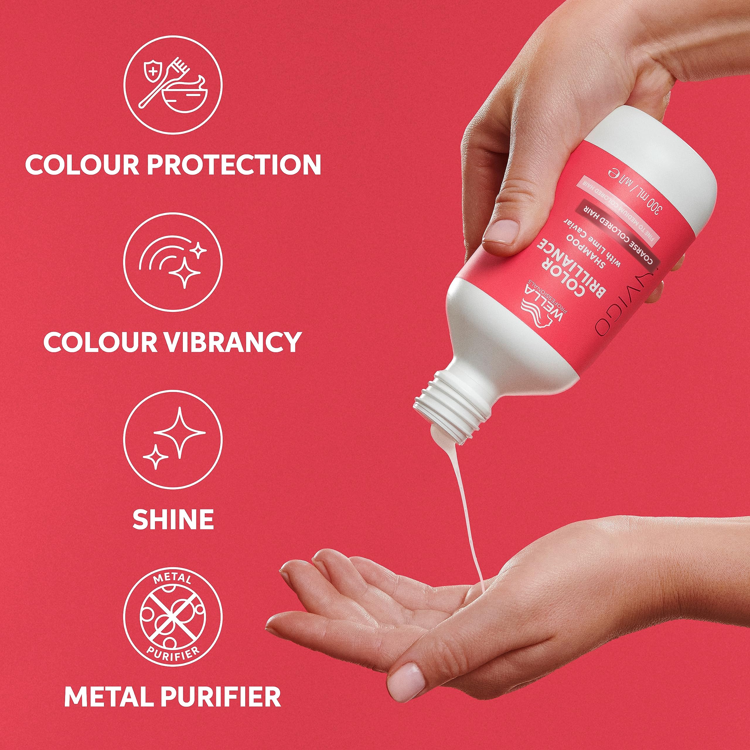 Wella Professionals Invigo Color Brilliance Color Protection Shampoo - Keeps Hair Colour Vibrant and Protected - Hair Care for Fine and Medium Hair 1l - New