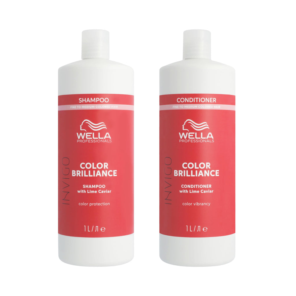 Wella Professionals Invigo Color Brilliance Color Protection Shampoo - Keeps Hair Colour Vibrant and Protected - Hair Care for Fine and Medium Hair 1l - New
