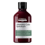 L'Or'eal Professionnel Vitamino Color Spectrum Green Tinted Shampoo 300ml, For Dark Brown Coloured Hair, With Ferulic Acid + Citric Acid, Neutralise Undesired Red Undertones - Damaged Box