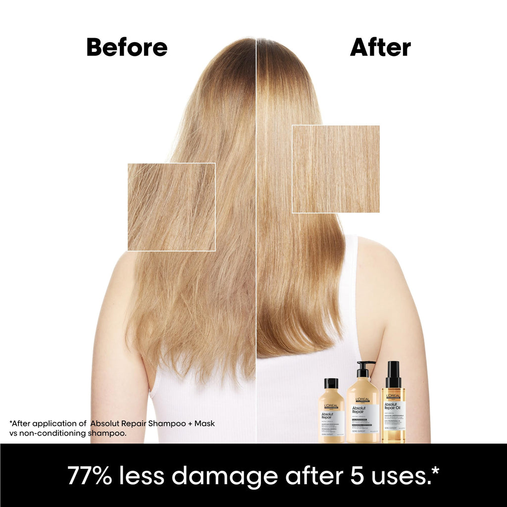L'Or'eal Professionnel Absolut Repair Hydrating Shampoo, For Dry hair, intense softness & shine, moisturising & nourishing - New