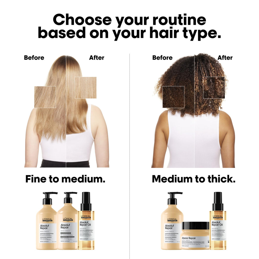 L'Or'eal Professionnel Absolut Repair Hydrating Shampoo, For Dry hair, intense softness & shine, moisturising & nourishing - New