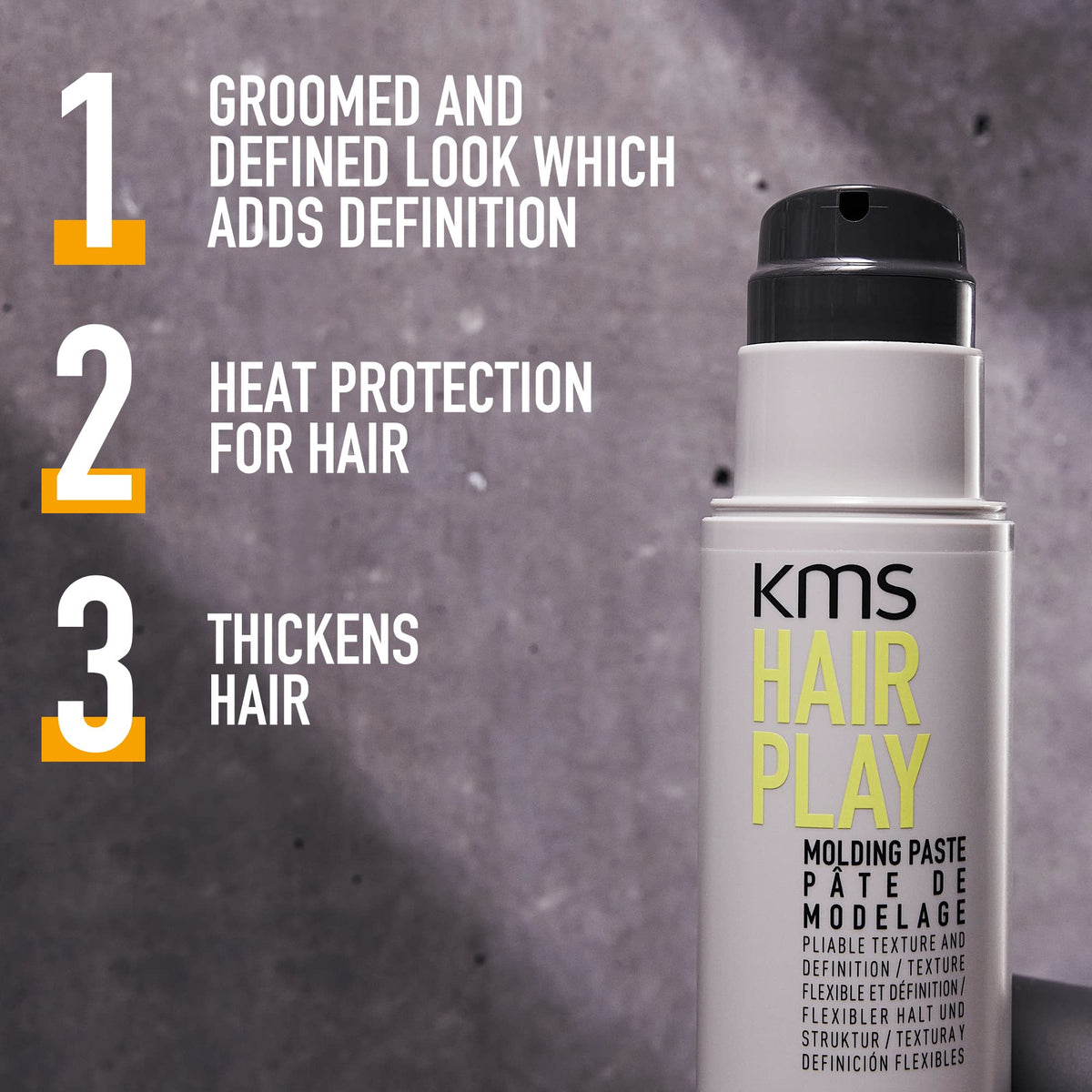 KMS HairPlay Molding Paste - 150ml - Vegan PETA Approved - All Hair Types Texture Natural Hold - Damaged Box