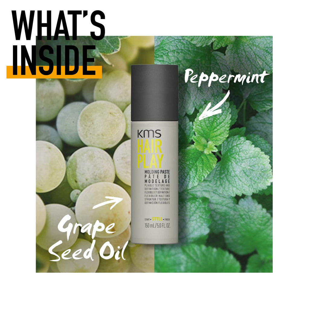 KMS HairPlay Molding Paste - 150ml - Vegan PETA Approved - All Hair Types Texture Natural Hold - Damaged Box