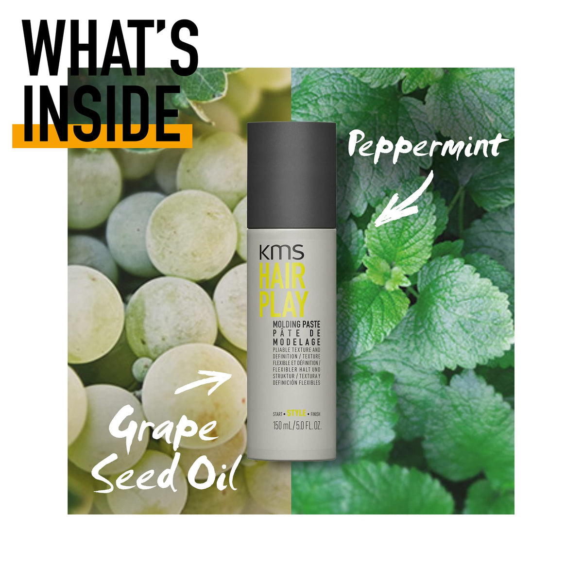 KMS HairPlay Molding Paste - 150ml - Vegan PETA Approved - All Hair Types Texture Natural Hold - Damaged Box