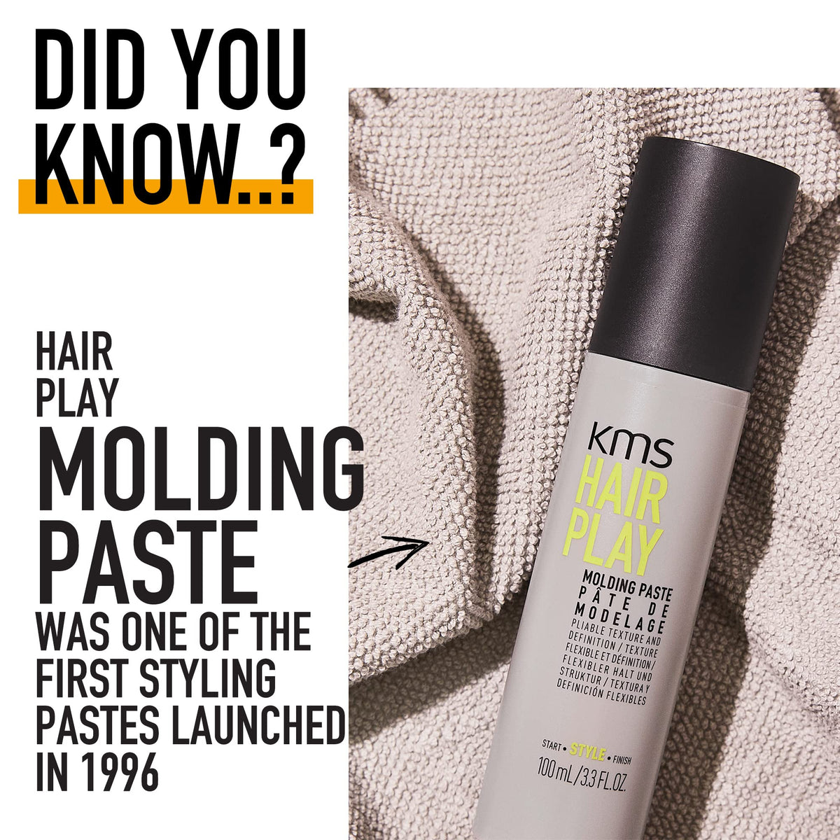 KMS HairPlay Molding Paste - 150ml - Vegan PETA Approved - All Hair Types Texture Natural Hold - Damaged Box