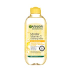 Garnier Micellar Vitamin C Cleansing Water, Gentle face Cleanser & Makeup Remover, Hypoallergenic. Vegan Formula, Suitable For Dull And Uneven Skin, Brightening Formula, Dermatologically Tested, 400ml - New