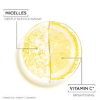 Garnier Micellar Vitamin C Cleansing Water, Gentle face Cleanser & Makeup Remover, Hypoallergenic. Vegan Formula, Suitable For Dull And Uneven Skin, Brightening Formula, Dermatologically Tested, 400ml - New