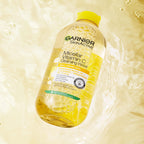 Garnier Micellar Vitamin C Cleansing Water, Gentle face Cleanser & Makeup Remover, Hypoallergenic. Vegan Formula, Suitable For Dull And Uneven Skin, Brightening Formula, Dermatologically Tested, 400ml - New