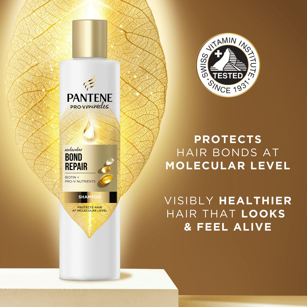 Pantene Molecular Bond Repair Shampoo, Conditioner, Conditioning Treatment - Damaged Box