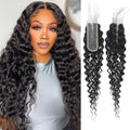 2x6 HD Lace Closure Deep Wave Transparent 2 by 6 HD Lace Closure 14 Inch 100% Brazilian Virgin Human Hair Closure Can be Middle part - New