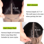 2x6 HD Lace Closure Deep Wave Transparent 2 by 6 HD Lace Closure 14 Inch 100% Brazilian Virgin Human Hair Closure Can be Middle part - New