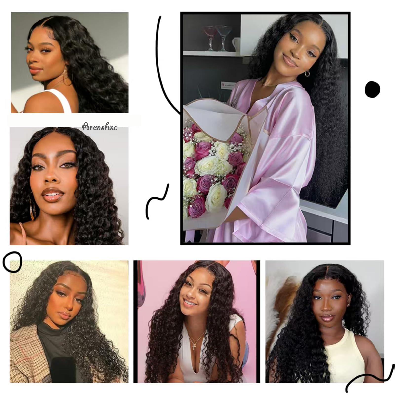 2x6 HD Lace Closure Deep Wave Transparent 2 by 6 HD Lace Closure 14 Inch 100% Brazilian Virgin Human Hair Closure Can be Middle part - New