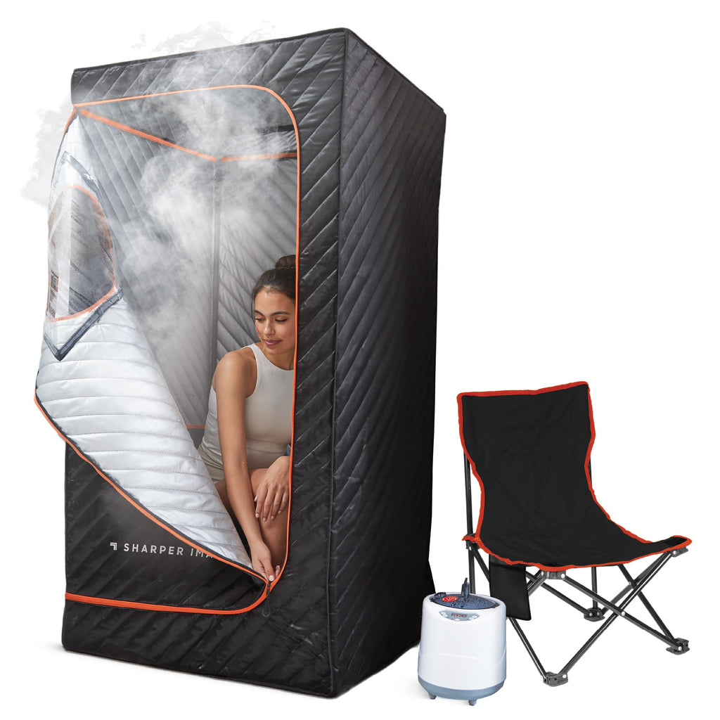 Sharper Image Portable Steamer Sauna - Pop Up Steam Room Spa Personal Relaxation - Good