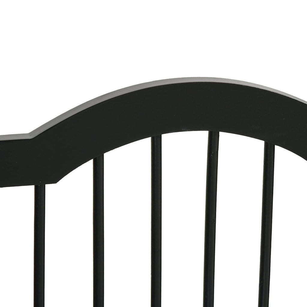 PawHut Freestanding Wooden Pet Gate - Foldable Dog Fence Safety Barrier - Doorway, Stairs - Black - Damaged Box