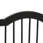 PawHut Freestanding Wooden Pet Gate - Foldable Dog Fence Safety Barrier - Doorway, Stairs - Black - Damaged Box