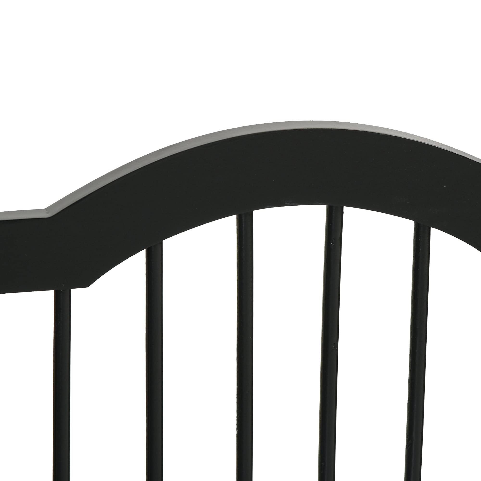 PawHut Freestanding Wooden Pet Gate - Foldable Dog Fence Safety Barrier - Doorway, Stairs - Black - Damaged Box