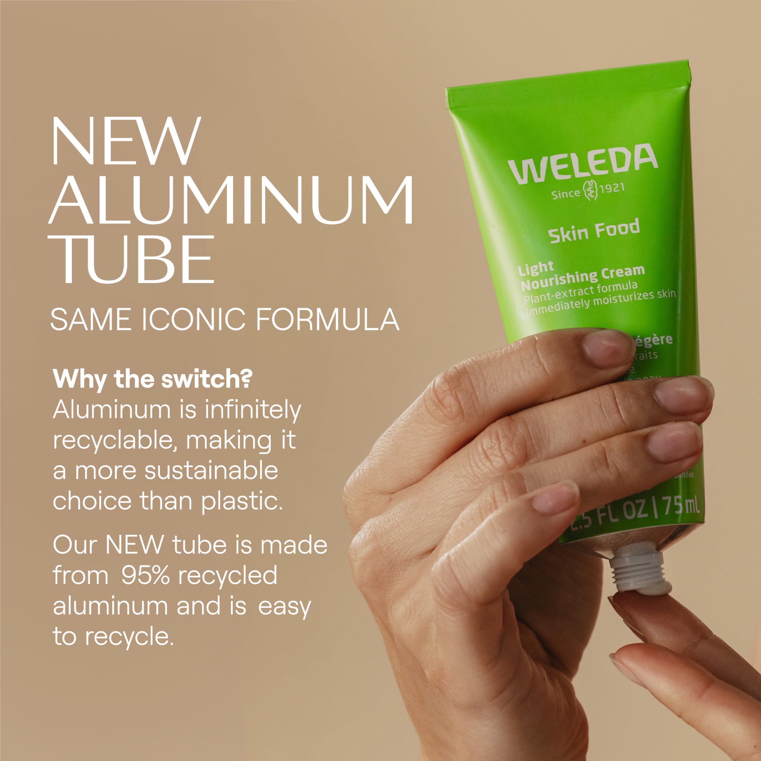 Weleda Skin Food Light Dry Skin Moisturiser Cream & Primer Face Body Organic 75ml - Damaged Box