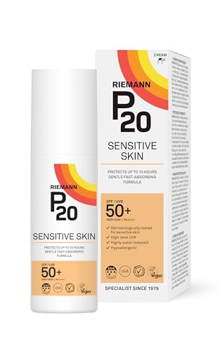 RIEMANN P20 SPF50 Sensitive Sun Cream 100ml - High Protection Sunscreen Lotion - UVA UVB Protection - Damaged Box