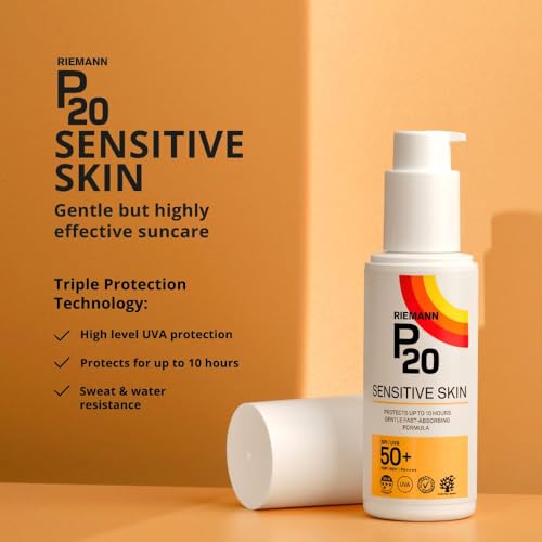 RIEMANN P20 SPF50 Sensitive Sun Cream 100ml - High Protection Sunscreen Lotion - UVA UVB Protection - Damaged Box